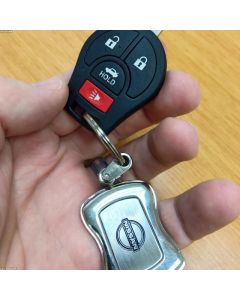 Leather Key Fob Cover - Black
